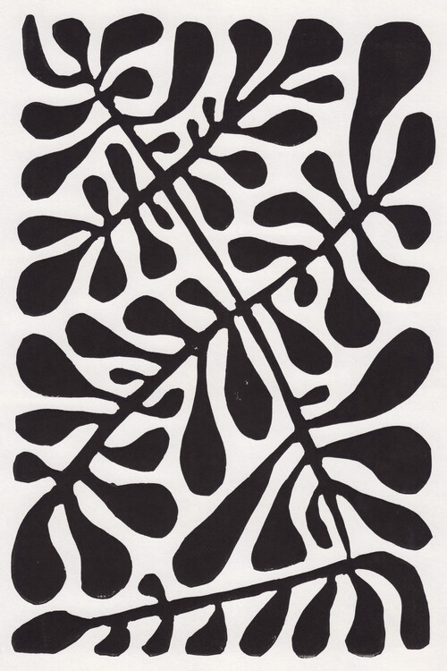 Juliste Alisa Galitsyna - Linocut Floral