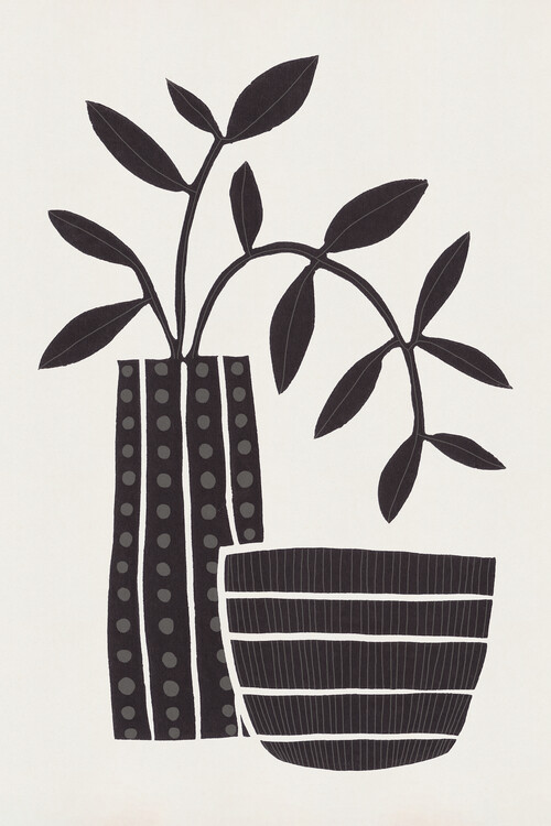 Poster Alisa Galitsyna - Striped Bowl and Vase