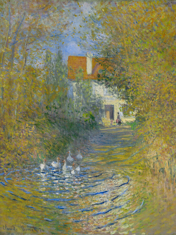 Schilderij op canvas The Duck Pond (1874)