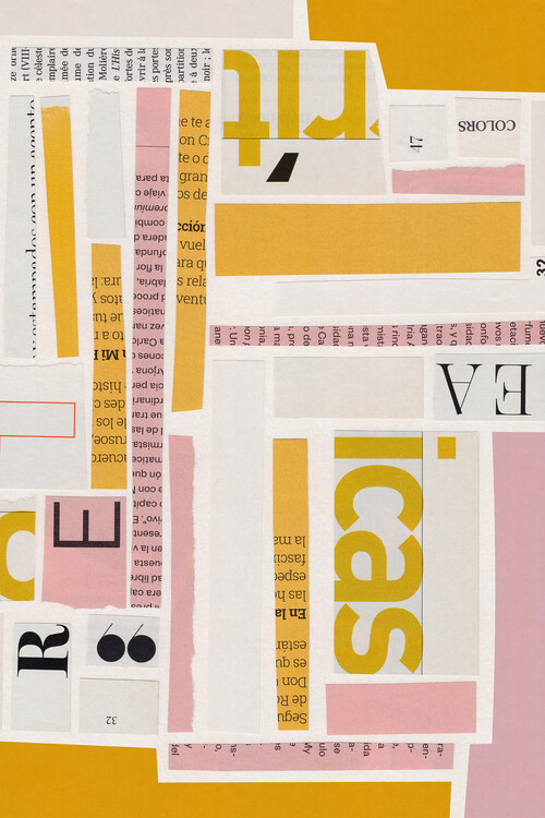 Poster Galitsyna - Paper Collage Pink