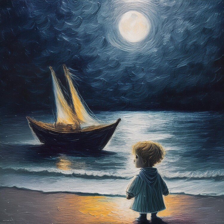 Poster Mystical Night at the Shore