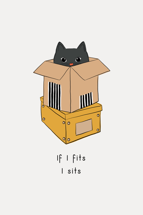 Poster Cat Quote - If I Fits
