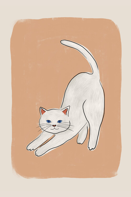 Poster White Cat