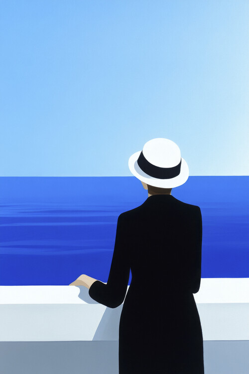 Poster Minimalist Blue the Sea View