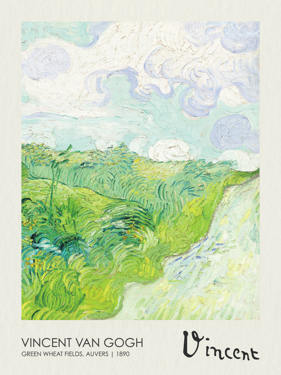 Poster Green Wheat Fields, Auvers (1890)