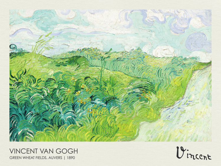 Poster Green Wheat Fields, Auvers (1890)