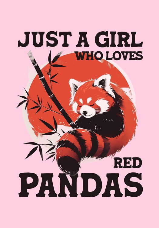 Poster Love red pandas