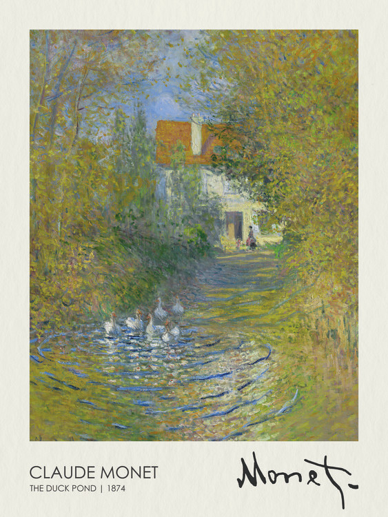 Schilderij op canvas The Duck Pond (1874)