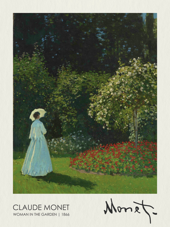 Canvas Print Jeanne Marie Lecadre In The Garden (1866)