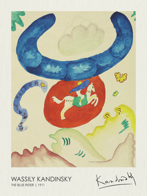 Plakát Design for the Blue Rider (1911)