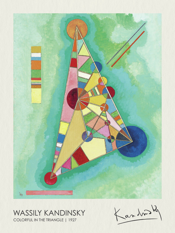 Levně Plakát, Obraz - Colorful in the triangle (1927), Wassily Kandinsky, 30 × 40 cm