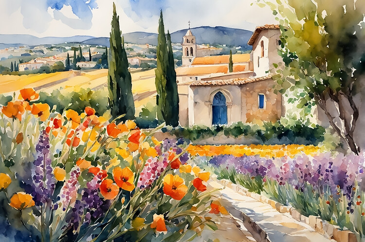 Poster Provence Landscape