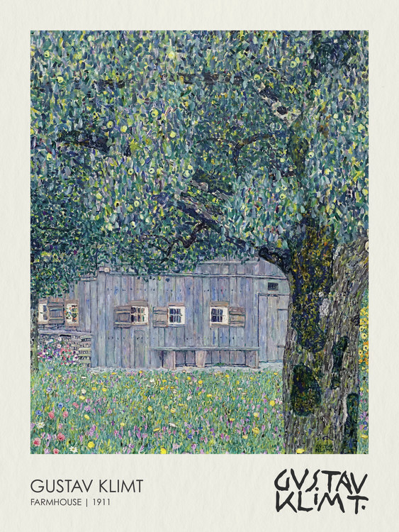 Levně Plakát, Obraz - Farmhouse in Upper Austria (1911–1912), Gustav Klimt, 30 × 40 cm