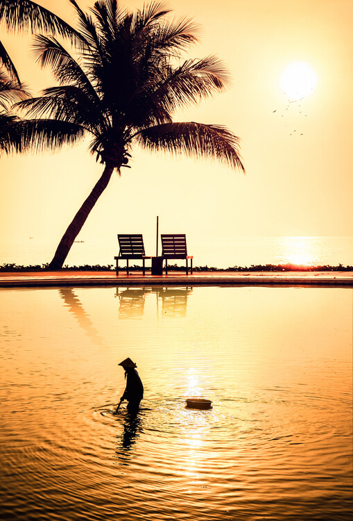 Poster Vietnamese_fisherman_in_pool