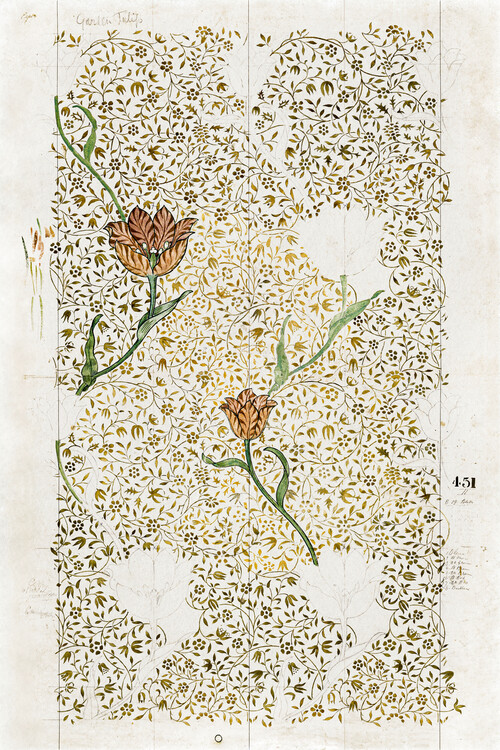 Levně Plakát, Obraz - Garden Tulip (1885), William Morris, 26.7 × 40 cm