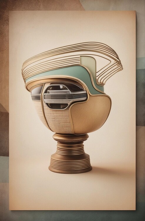 Плакат Vintage-Inspired Abstract Chair Art
