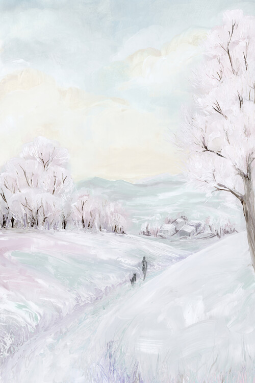 Canvas Print The winter stroll