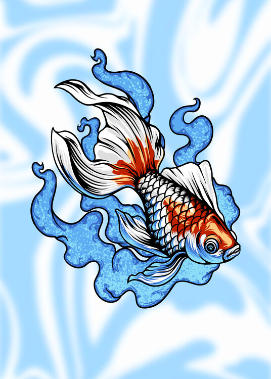 Αφίσα Nishikigoi Japanese Koi Fish