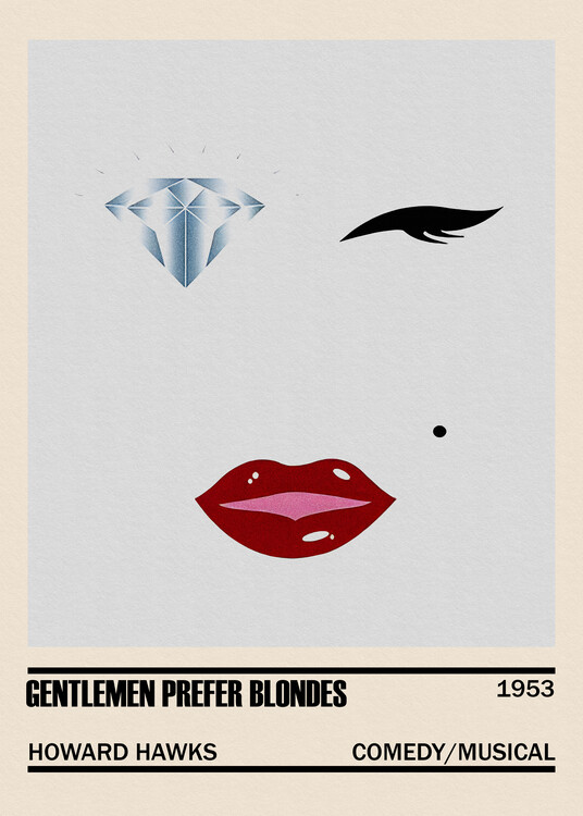 Αφίσα Gentlemen Prefer Blondes Movie Minimalist