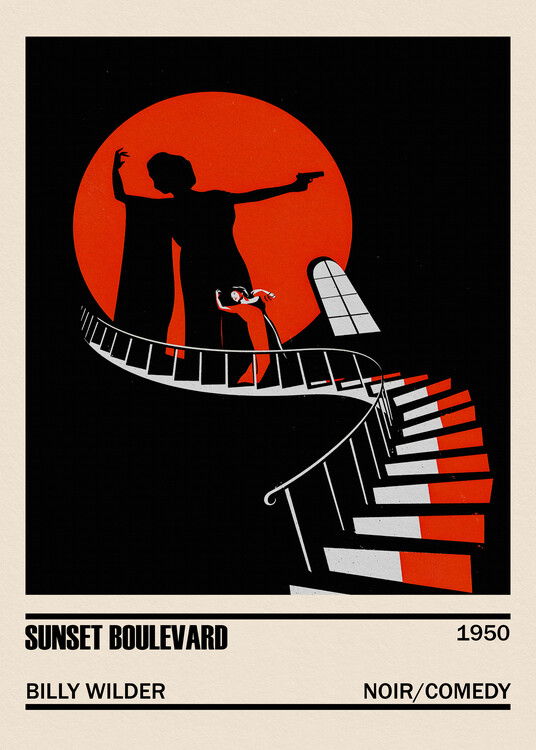 Плакат Sunset Boulevard Movie Minimalist