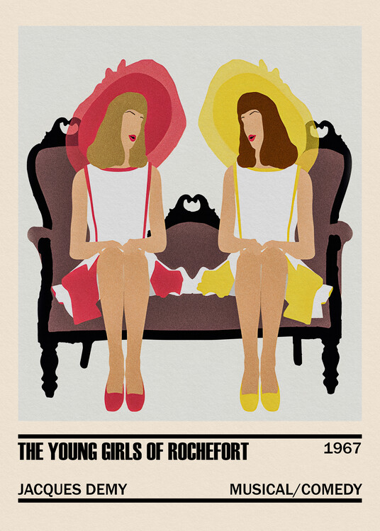Αφίσα The Young Girls of Rochefort Movie Minimalist