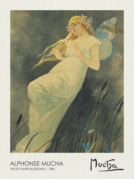 Poster The Elf in the Iris Blossoms (1885)