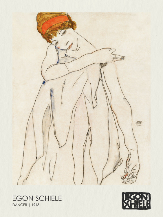 Levně Plakát, Obraz - Dancer (1913), Egon Schiele, 30 × 40 cm