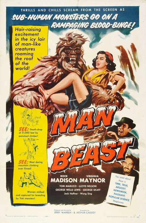Póster Man Beast 1956