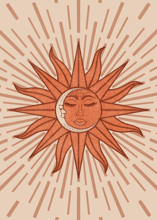 Plakát Sun and Moon Celestial Art