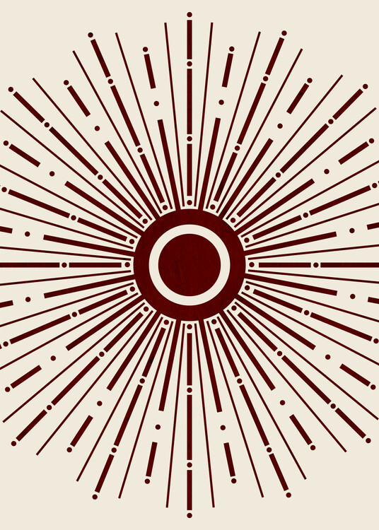 Плакат Retro Minimalist Sunburst