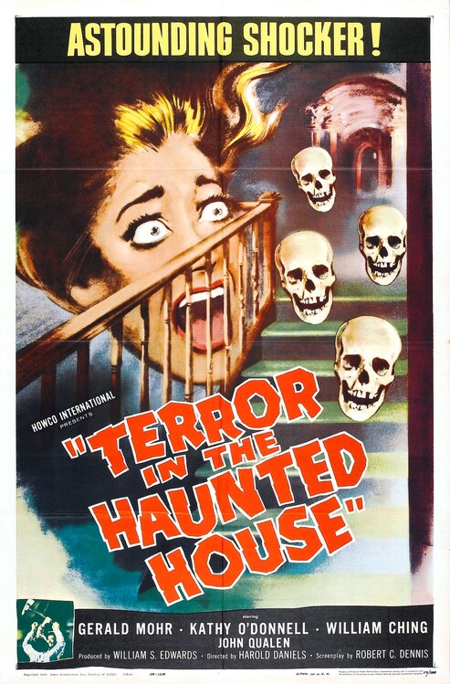 Billede på lærred Terror In Haunted House