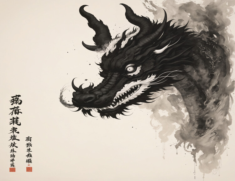 Poster Japanese dragon