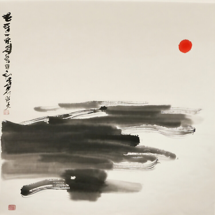 Плакат Japanese sunrise art