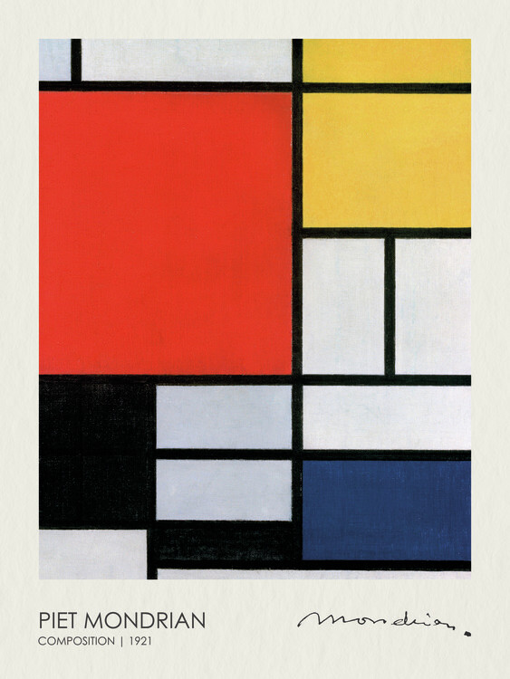 Poster Composition with Red, Yellow, Blue, and Black (1921)