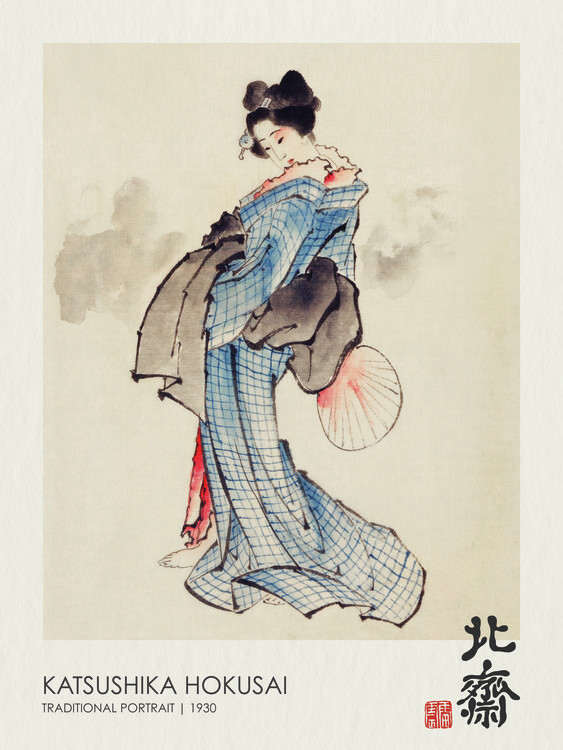 Poster Traditional Geisha Portrait (1830)