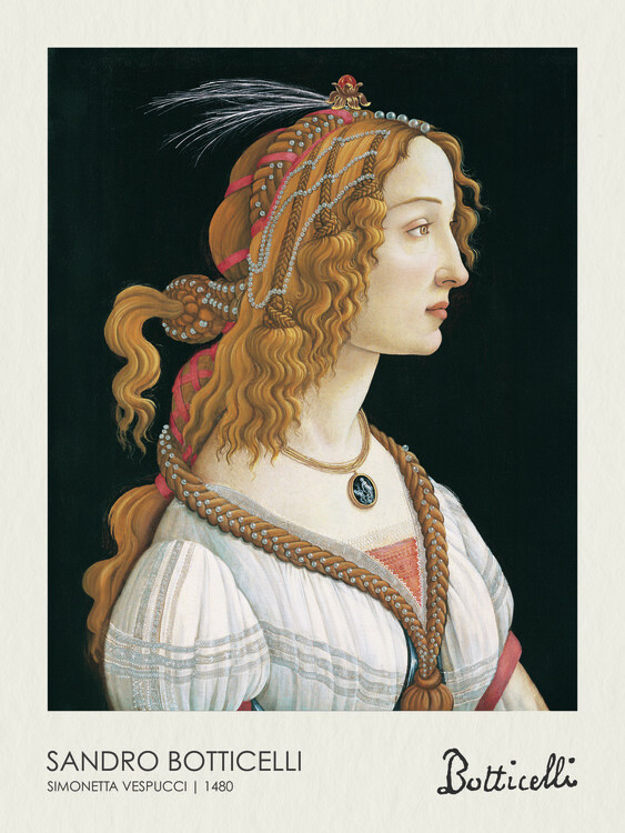 Levně Plakát, Obraz - Simoneta Vespucci (1480), Sandro Botticelli, 30 × 40 cm