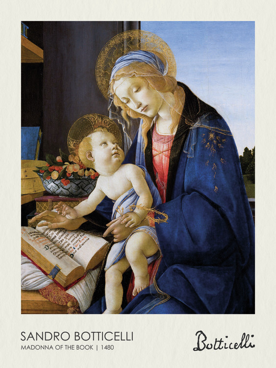 Madonna of the Book (1480), Sandro Botticelli Плакат, Постер