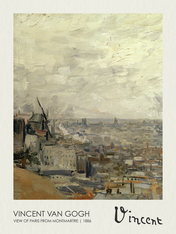 Canvas Print View of Paris from Montmartre (1886)