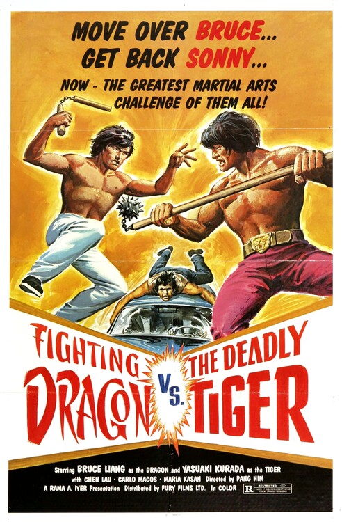 Poster Fighting Dragon Vs Deadly Tiger