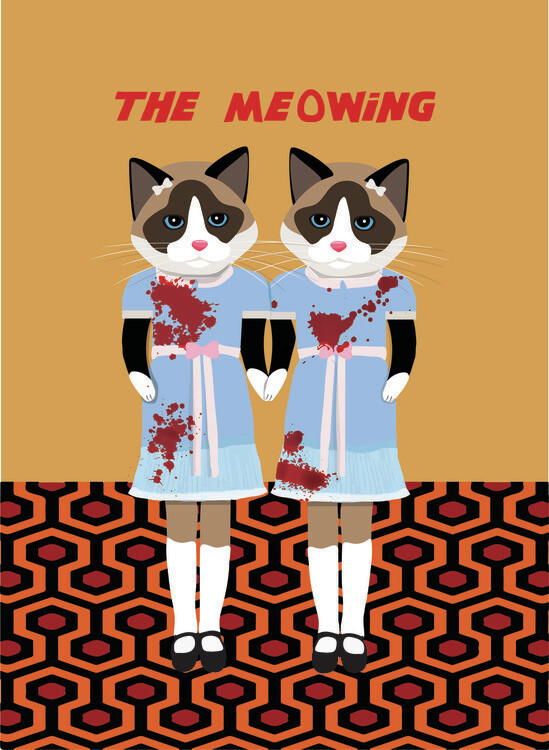 Poster the shining horror sister cats