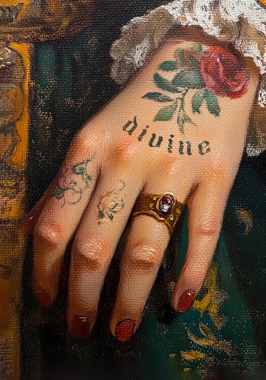 Принти на полотні Divine tattoo