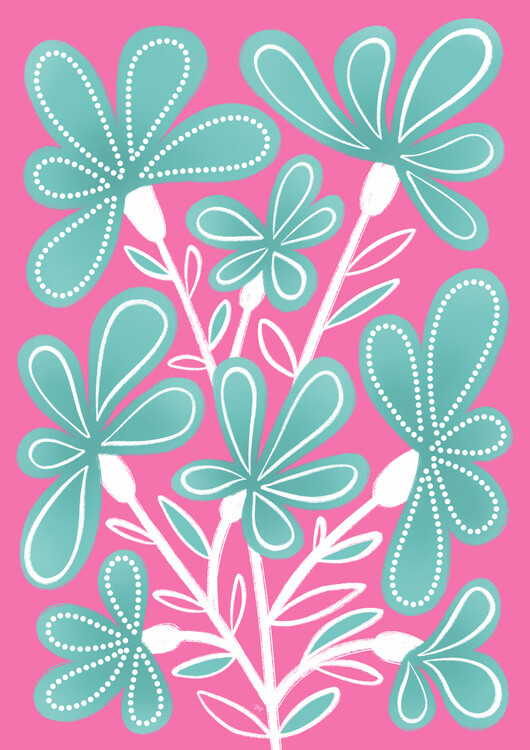 Poster Cyan Don't Forget flowers