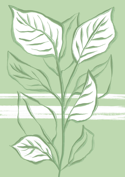 Canvastavla Green Plant