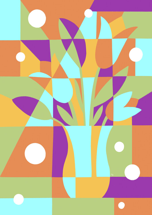 Juliste Tulip abstract mosaic