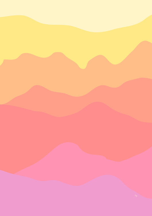 Poster Pastel Mountains
