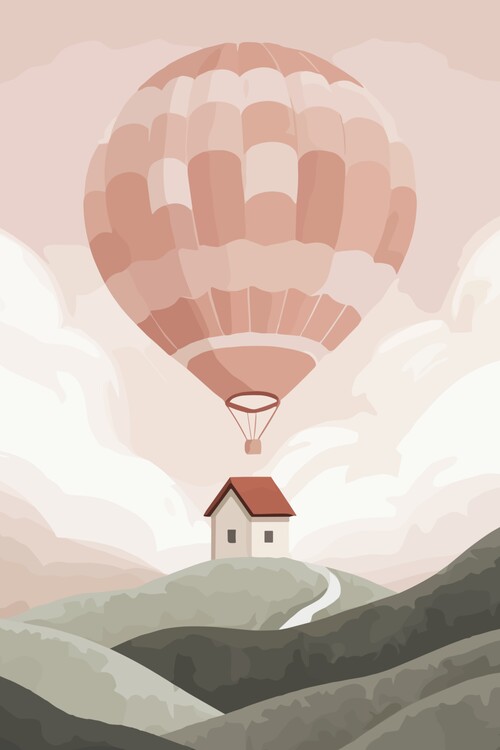 Plakat Nestled in the Clouds