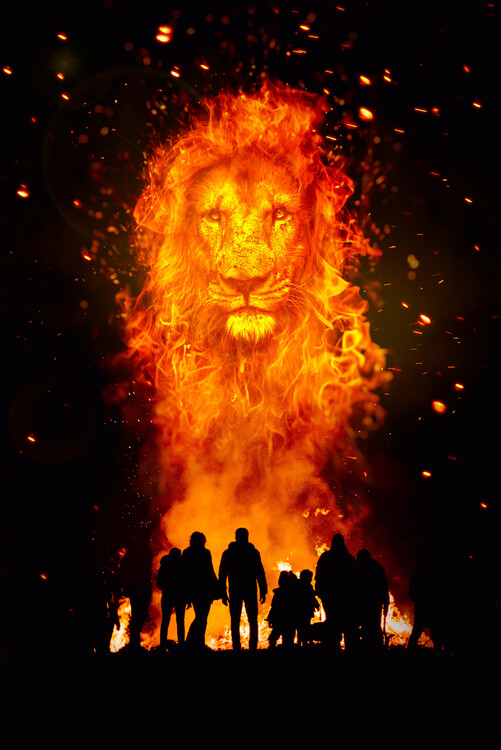 Αφίσα Embrace the fire of the lion spirit