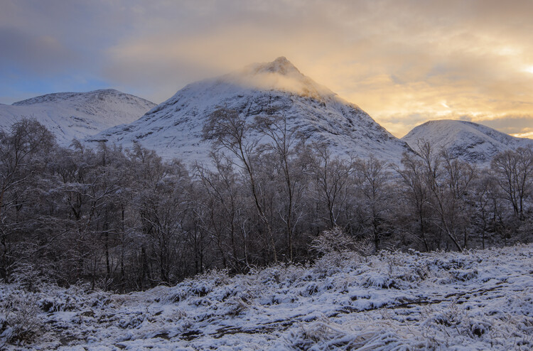 Poster Snowy mountains, Scotland