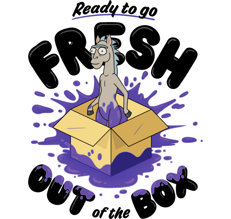 T-shirt Rick and Morty - Frech Out of Box