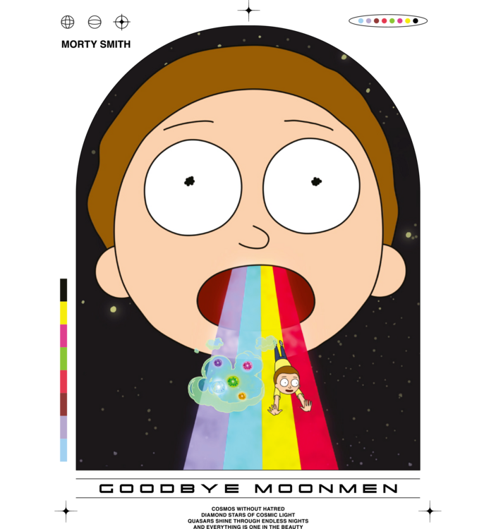 T-shirt Rick and Morty - Goodbye Moonmen